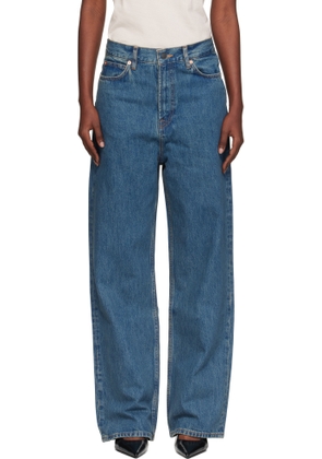 WARDROBE.NYC Blue Low-Rise Jeans