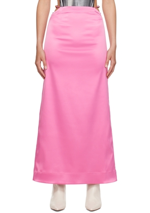 GANNI Pink Cutout Maxi Skirt