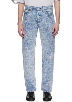 Karmuel Young Blue Re-Edited Creased Washed Jeans
