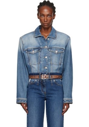 Julie Kegels Blue Venim Belted Denim Jacket