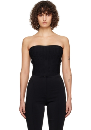 Mugler Black Knit Bustier Camisole
