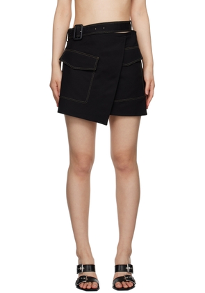 Helmut Lang Black Trench Wrap Miniskirt