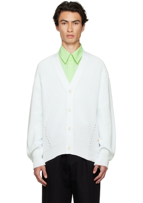 RECTO Blue Relaxed-Fit Cardigan