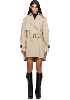 Givenchy Beige Cocoon Short Trench Coat