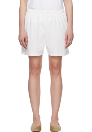 The Row White Gunty Shorts