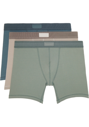 SKIMS Three-Pack Multicolor SKIMS Cotton 5 Boxer Briefs