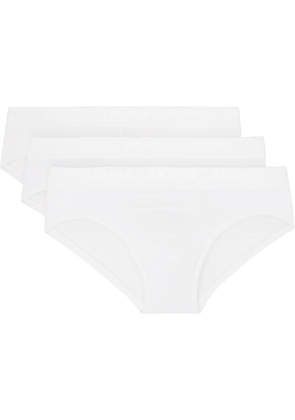 SKIMS Three-Pack White SKIMS Stretch Briefs
