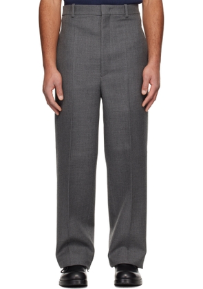 Jil Sander Gray Wool Gabardine Trousers