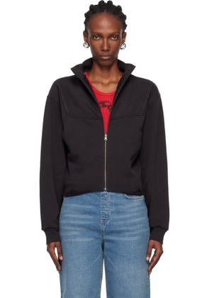 Prototypes Black Upside Down Zip Up Sweatshirt