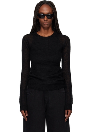 TONYWACK Black Light Weight Mohair Sweater