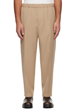 Jil Sander Beige Wool Gabardine Tapered Trousers