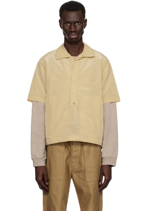 RANRA Beige Foreger Shiny Nylon Polo