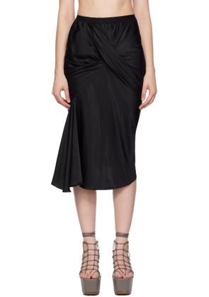 Rick Owens Black Concordians Seb Midi Skirt