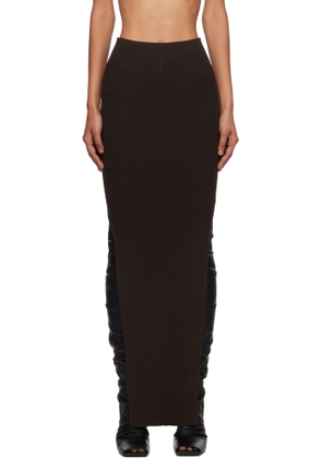 Rick Owens Brown Concordians Sacriskirt Midi Skirt