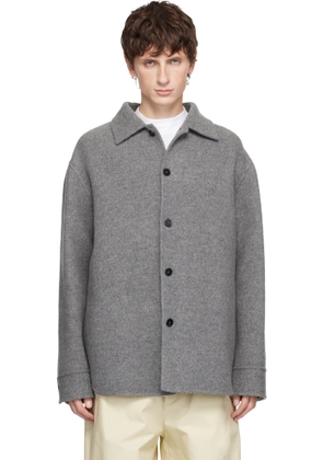 Jil Sander Gray Wool Overshirt
