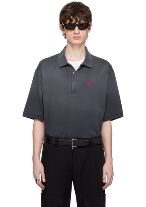 McQueen Gray Dyed Mercerized Cotton Polo