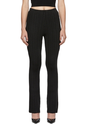 Herve Leger Black Lurex Variegated Rib Trousers