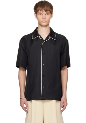 Jil Sander Black Fluid Viscose Shirt