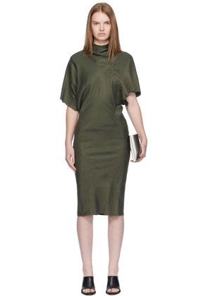 Rick Owens Khaki Concordians Seb Midi Dress