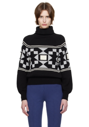 High Sport Black Lara Fairisle Turtleneck