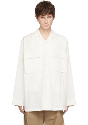 Jil Sander Off-White Cotton Poplin Shirt