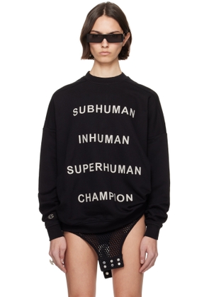 Rick Owens Black Champion Edition Jumbo Sweatshirt
