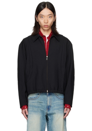 COOR Black Wool Blouson Jacket