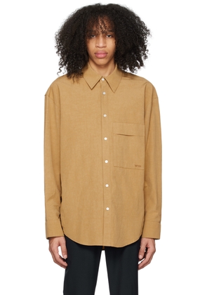 WOOYOUNGMI Brown Button-Down Shirt