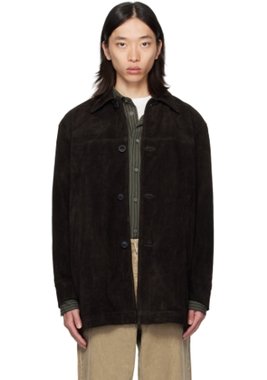 COOR Brown Car Suede Coat