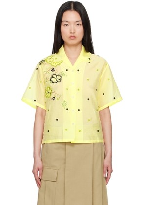 Kenzo Yellow Kenzo Paris 'KENZO Peonies' Embroidered Shirt