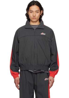 We11done Gray & Red Selldone Colorblock Track Jacket