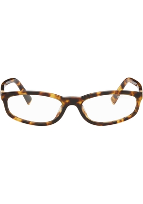 Miu Miu Eyewear Brown Miu Regard Blue Light Glasses