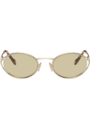 Miu Miu Eyewear Gold 'Miu Miu' Sunglasses