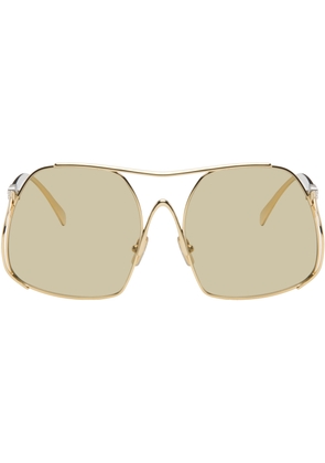 Miu Miu Eyewear Gold Miu Ombre Sunglasses