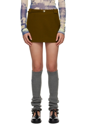 OPEN YY Khaki Belted Miniskirt