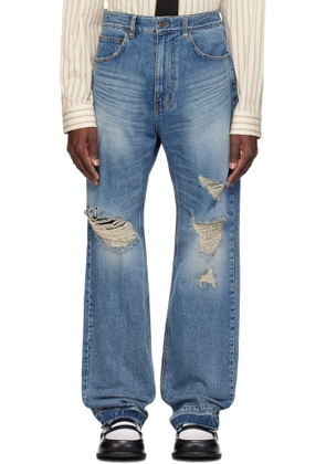 We11done Blue Distressed Jeans