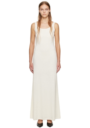 Max Mara White Scoop Neck Maxi Dress