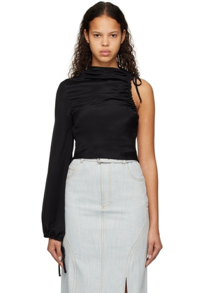 Elleme Black Asymmetric Blouse