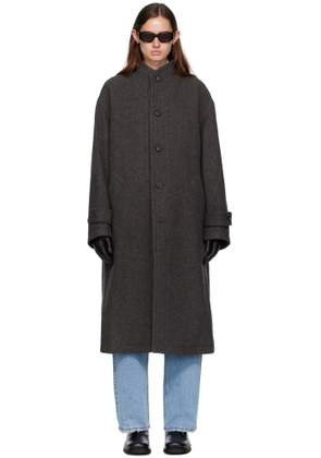 COOR Gray Cashmere High-Neck Coat