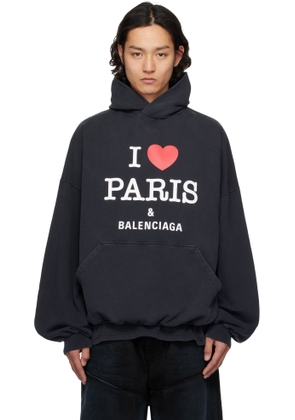 Balenciaga Black 'I Love Paris & Balenciaga' Hoodie