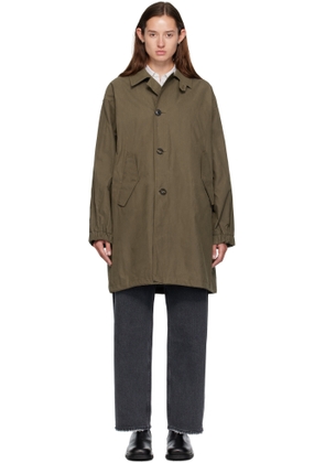 COOR Khaki Waxed Mill Coat