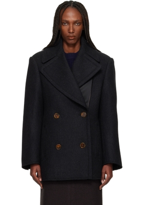Lanvin Gray Wool Peacoat
