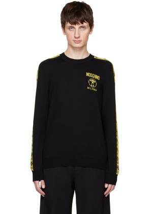 Moschino Black Double Question Mark Sweater