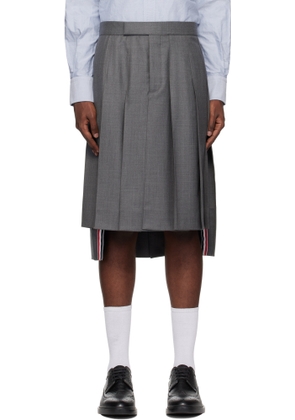 Thom Browne Gray Classic Twill Pleated Skirt
