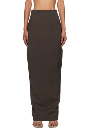 Rick Owens Gray Concordians Dirt Pillar Maxi Skirt