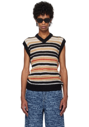 Marni Black & Beige Fuzzy Wuzzy Vest
