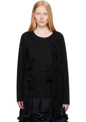 Comme des Garçons Homme Plus Black Acrylic Wool Jersey Sweater