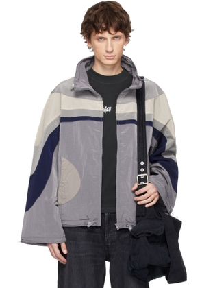 ERL Gray Nylon Rave Jacket