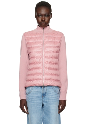 Moncler Pink Padded Wool Down Jacket