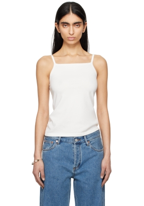 Still Here White Square Tank Top